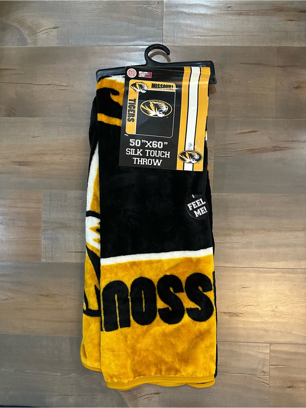 University of Missouri Mizzou silk touch throw 50x60